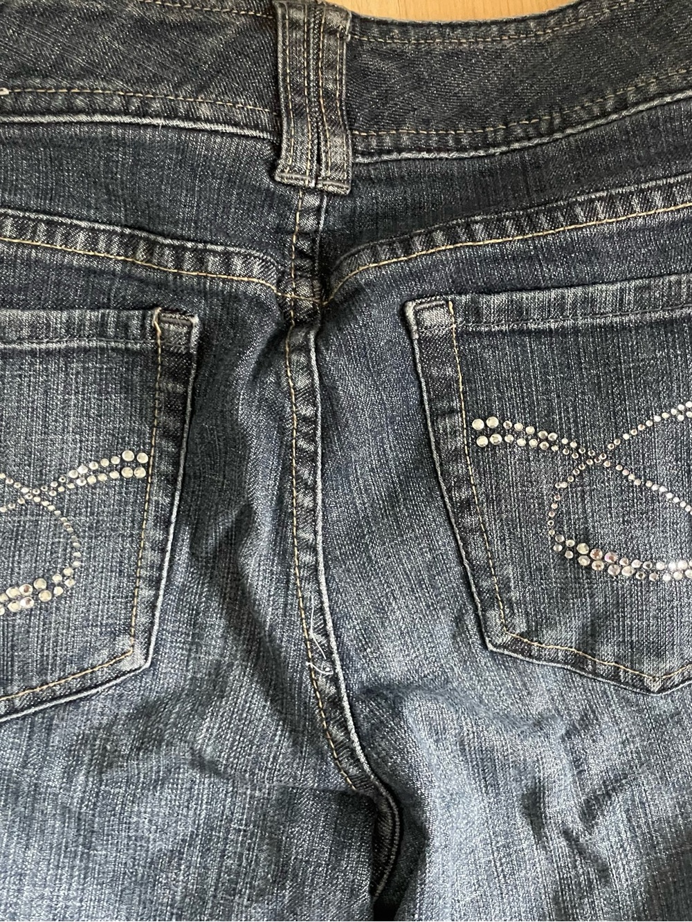 Studded Back Pocket Blue Jeans